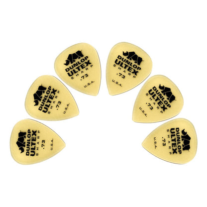dunlop picks .73mm dunlop 433p ultex sharp guitar picks - pack of 6   