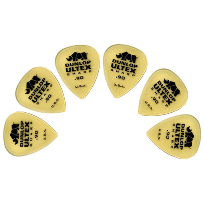 dunlop picks .90mm dunlop 433p ultex sharp guitar picks - pack of 6    