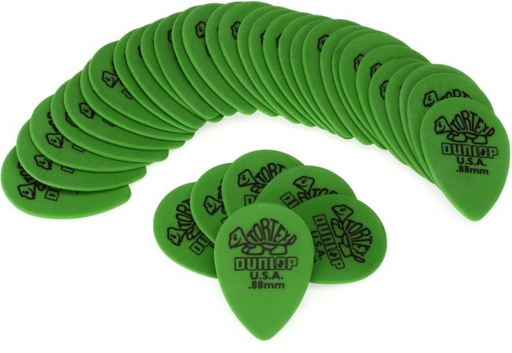 Dunlop Picks Dunlop 423R088 Tortex Small Teardrop Guitar Picks- 0.88mm- Pack of 36