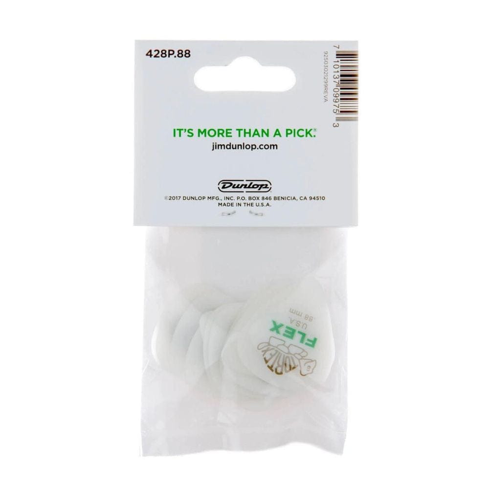 dunlop picks dunlop 428p tortex flex standard guitar picks - pack of 12    #size_.88mm