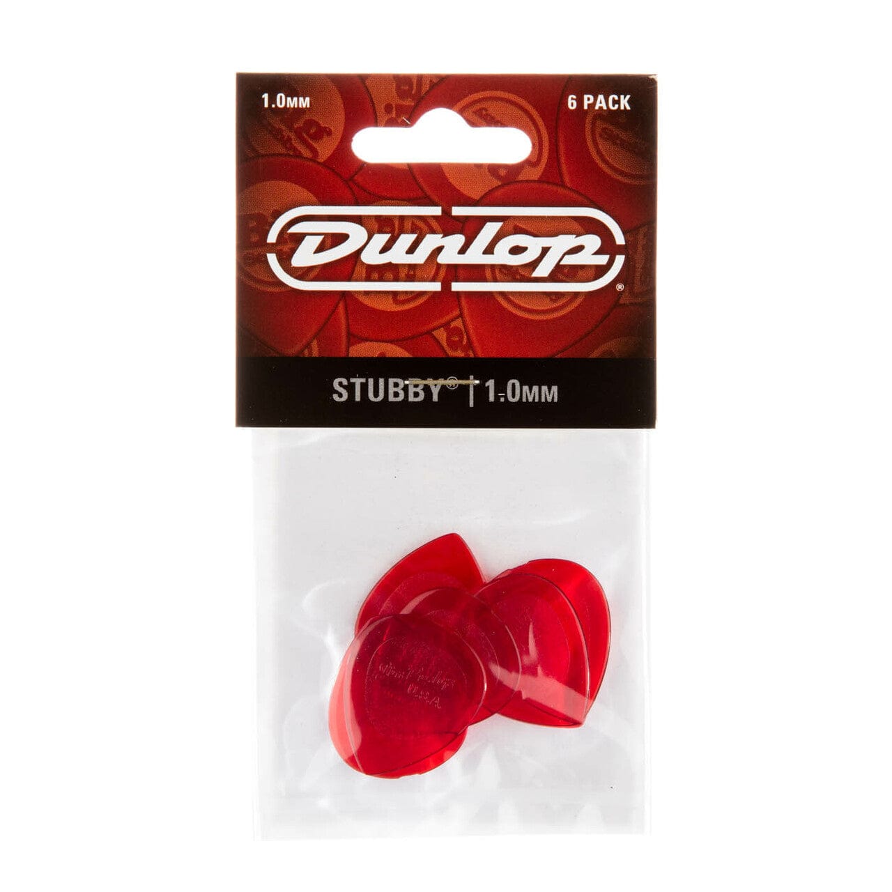 Dunlop Picks Dunlop 474R 1.0mm Stubby Guitar Picks - Pack of 6