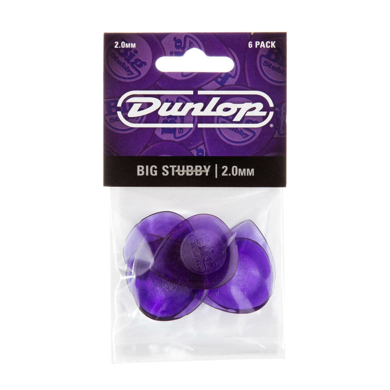dunlop picks dunlop 475r nylon big stubby guitar picks - set of 6    #size_2-mm