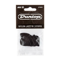 Dunlop Picks Dunlop 47R3S Jazz III Stiffo Nylon Guitar Pick- Pack of 6