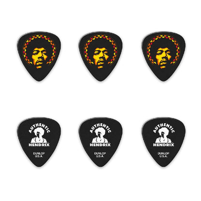 dunlop picks dunlop jimi hendrix 69 psych series aura mandala guitar pick - pack of 6