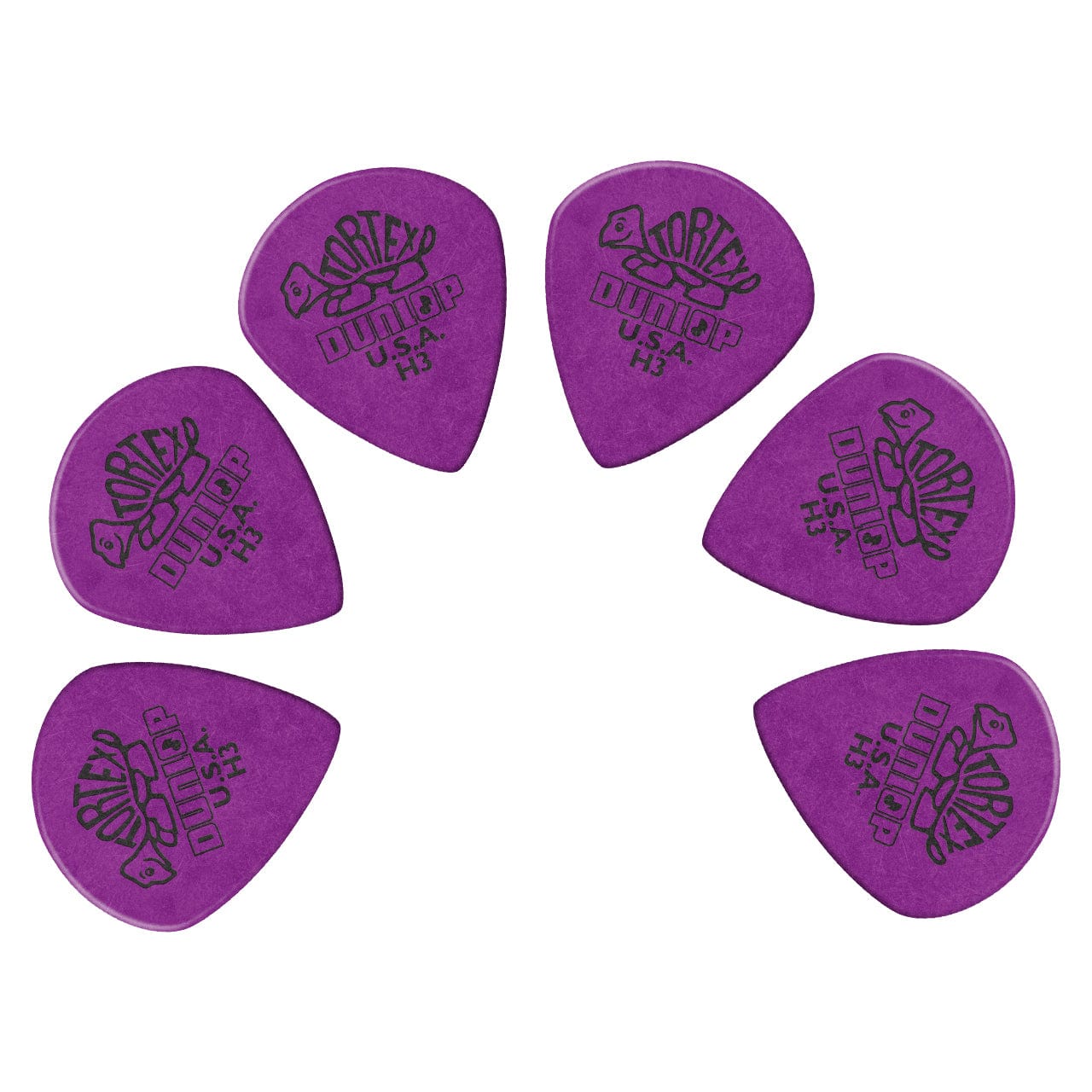 Dunlop Picks H3 Dunlop Tortex Jazz Guitar Pick - Set of 6 #gauge_h3