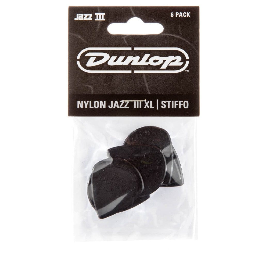 Dunlop Picks Pack of 6 Picks Dunlop 47RXLS Jazz III XL Nylon Guitar Picks
