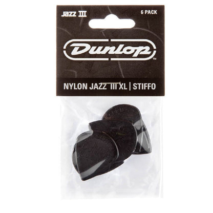 Dunlop Picks Pack of 6 Picks Dunlop 47RXLS Jazz III XL Nylon Guitar Picks