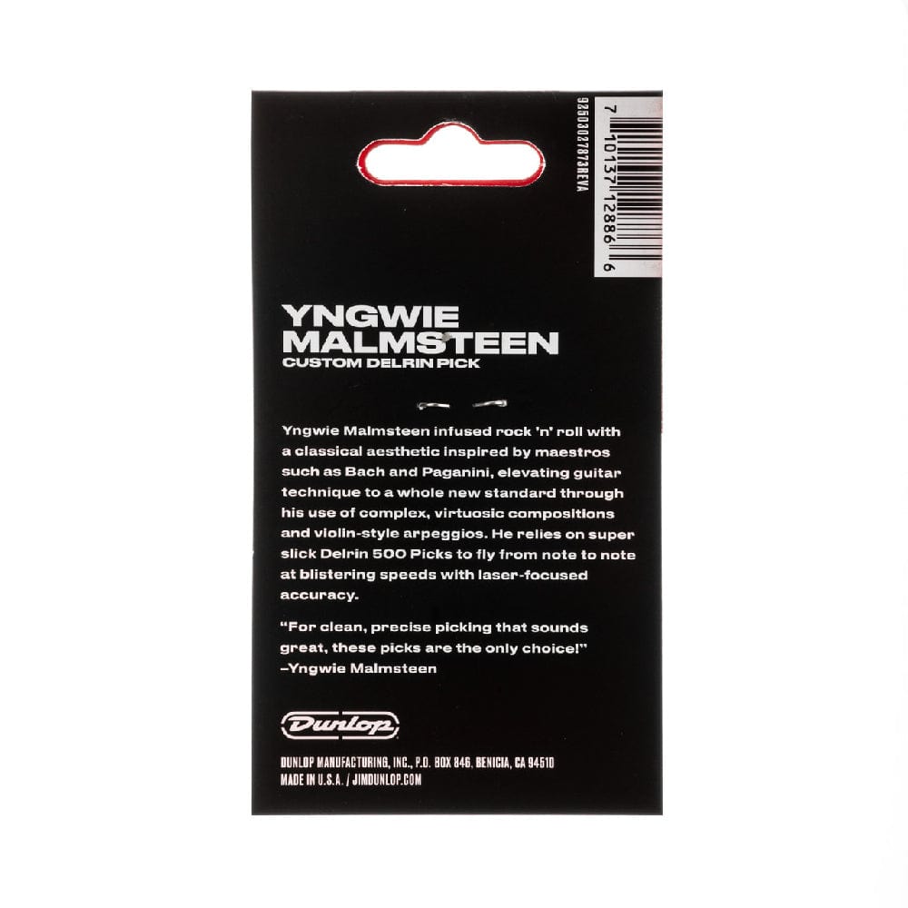 dunlop picks yellow dunlop yngwie malmsteen 1.14mm custom delrin guitar picks - 6-pack   
