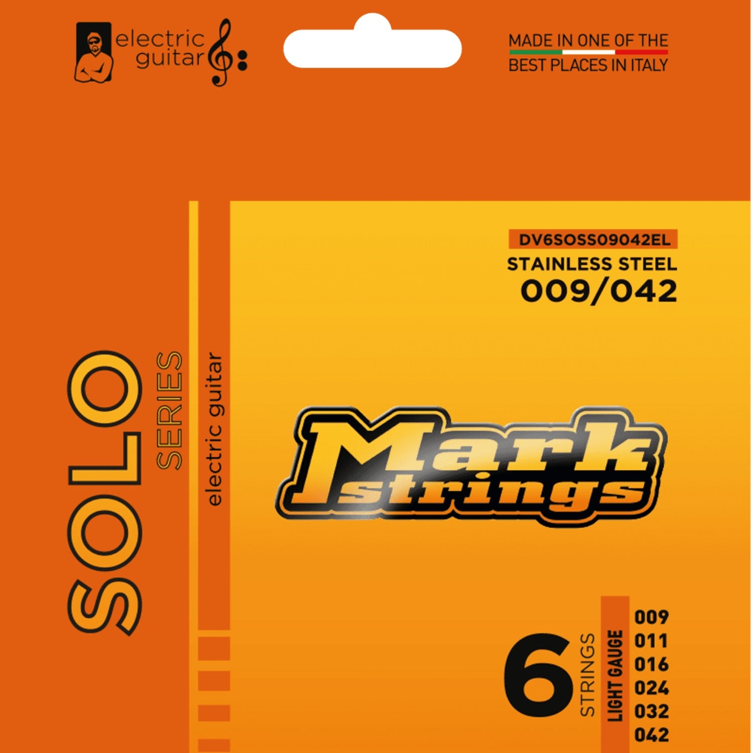 DV Mark Electric Guitar Strings .009 - .042 DV Mark Solo Series Stainless Steel Light Gauge Electric Guitar String Set #gauge_.009---.042