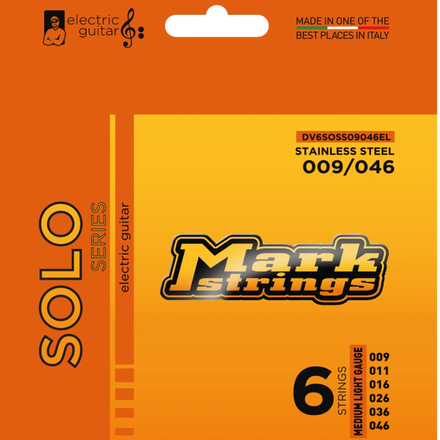 DV Mark Electric Guitar Strings .009 - .046 DV Mark Solo Series Stainless Steel Medium Light Gauge Electric Guitar String Set
