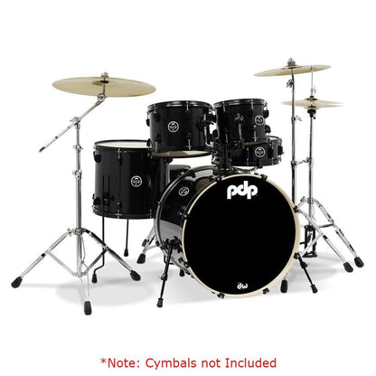 dw drum workshop acoustic drum kits black metallic dw drum workshop pdp 5-piece mainstage acoustic drum set with hardware    