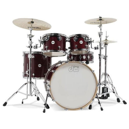 Dw Drum Workshop Acoustic Drum Kits Cherry Satin Dw Drum Workshop Design Series 5-Piece Shell Pack BD22 Acoustic Drum Set 