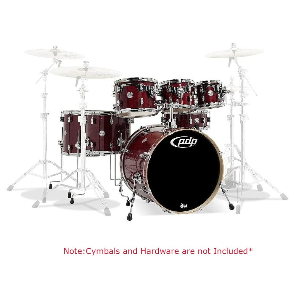 Dw Drum Workshop Acoustic Drum Kits Cherry Stain Lacquer Dw Drum Workshop PDP 7-Piece Concept Maple Acoustic Drum Set