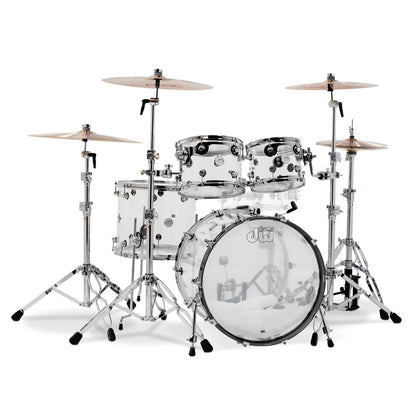 Dw Drum Workshop Acoustic Drum Kits Clear Acrylic Dw Drum Workshop Design Series Acrylic 4-Piece Shell Pack Acoustic Drum Kits 