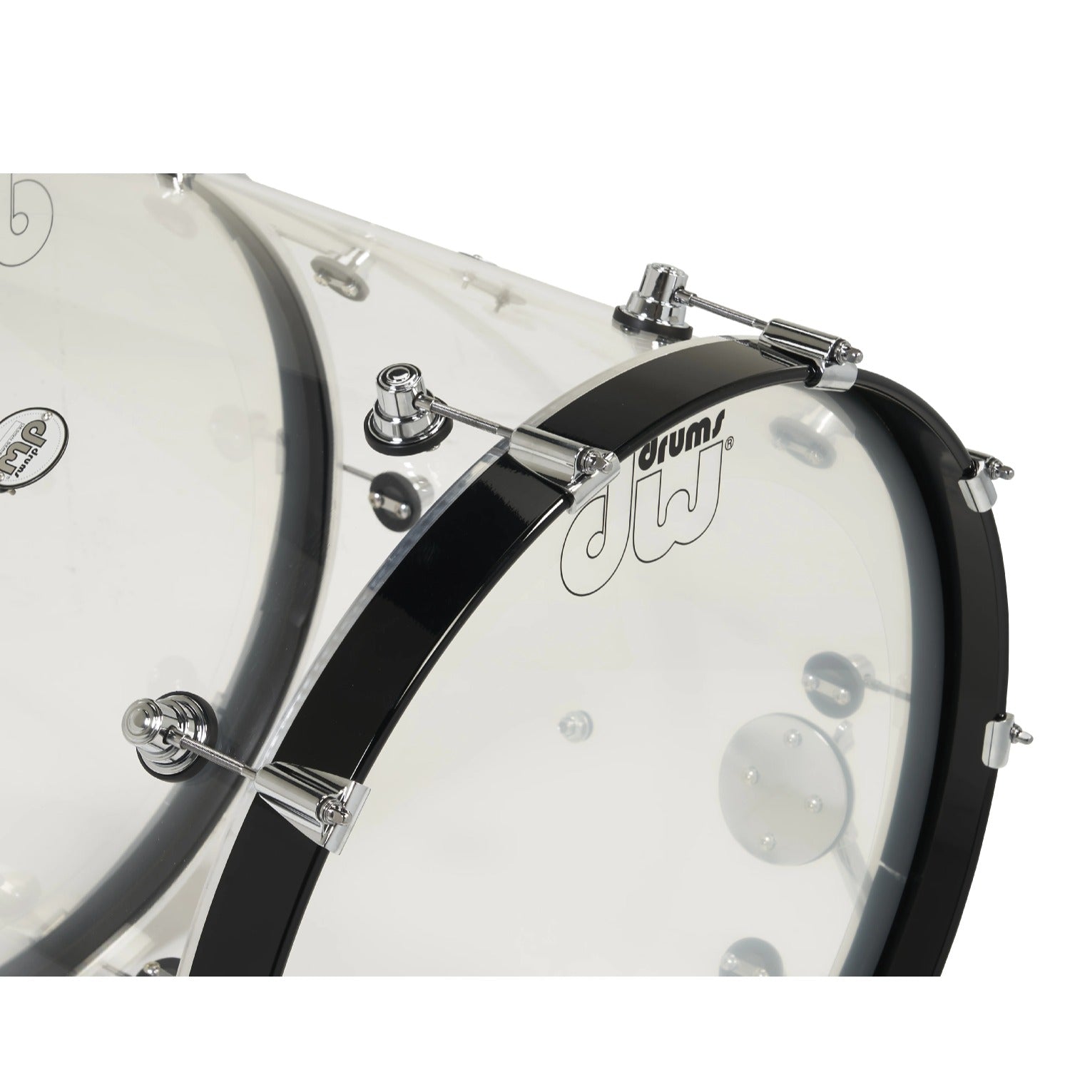 Dw Drum Workshop Acoustic Drum Kits Clear Acrylic Dw Drum Workshop Design Series Acrylic 4-Piece Shell Pack Acoustic Drum Kits 