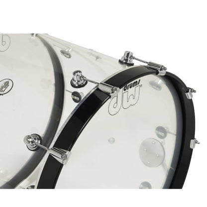 Dw Drum Workshop Acoustic Drum Kits Clear Acrylic Dw Drum Workshop Design Series Acrylic 4-Piece Shell Pack Acoustic Drum Kits 