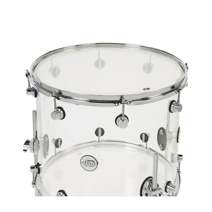 Dw Drum Workshop Acoustic Drum Kits Clear Acrylic Dw Drum Workshop Design Series Acrylic 4-Piece Shell Pack Acoustic Drum Kits 