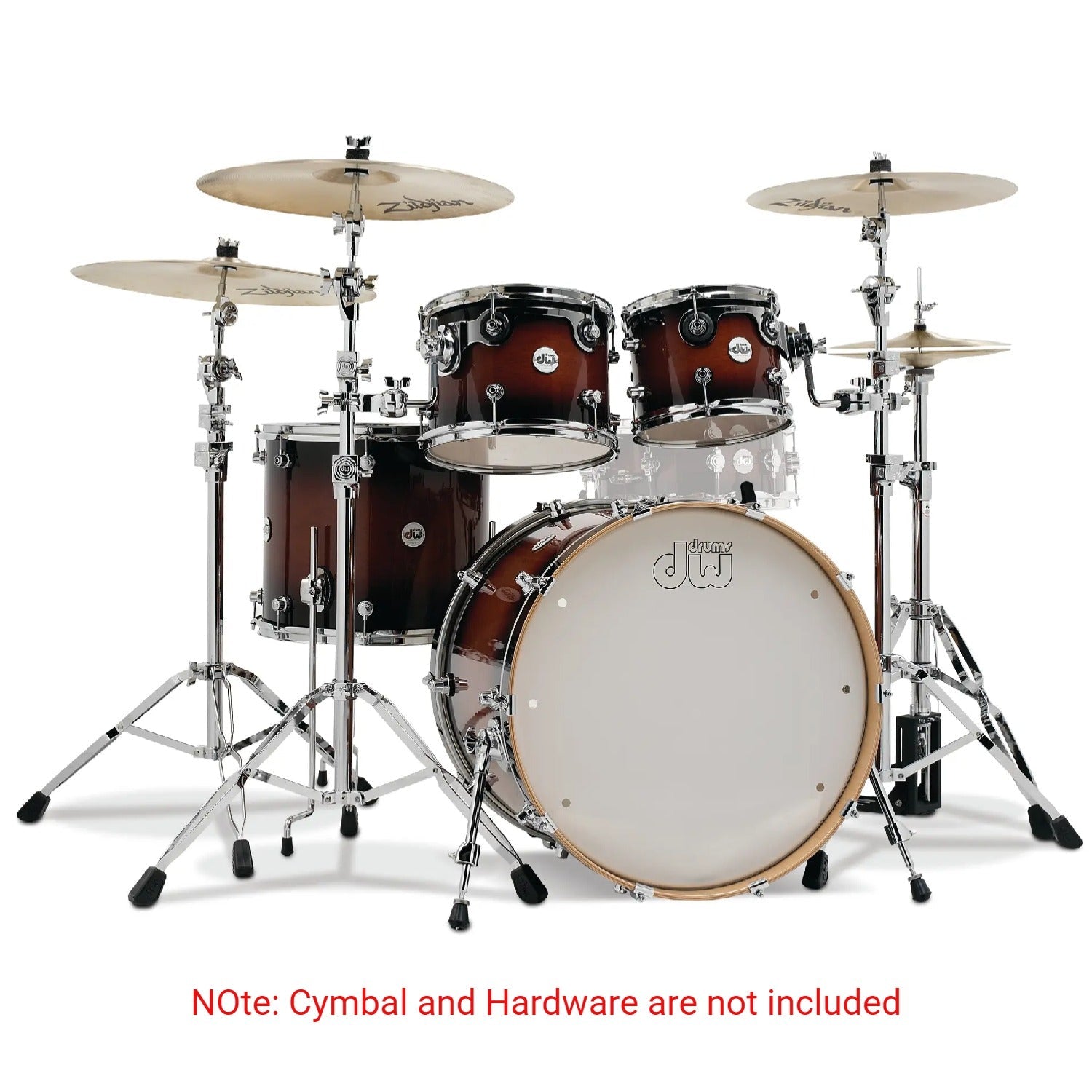 Dw Drum Workshop Acoustic Drum Kits Dw Drum Workshop DDLG 2214 Design 4-Piece Acoustic Drum Kit 