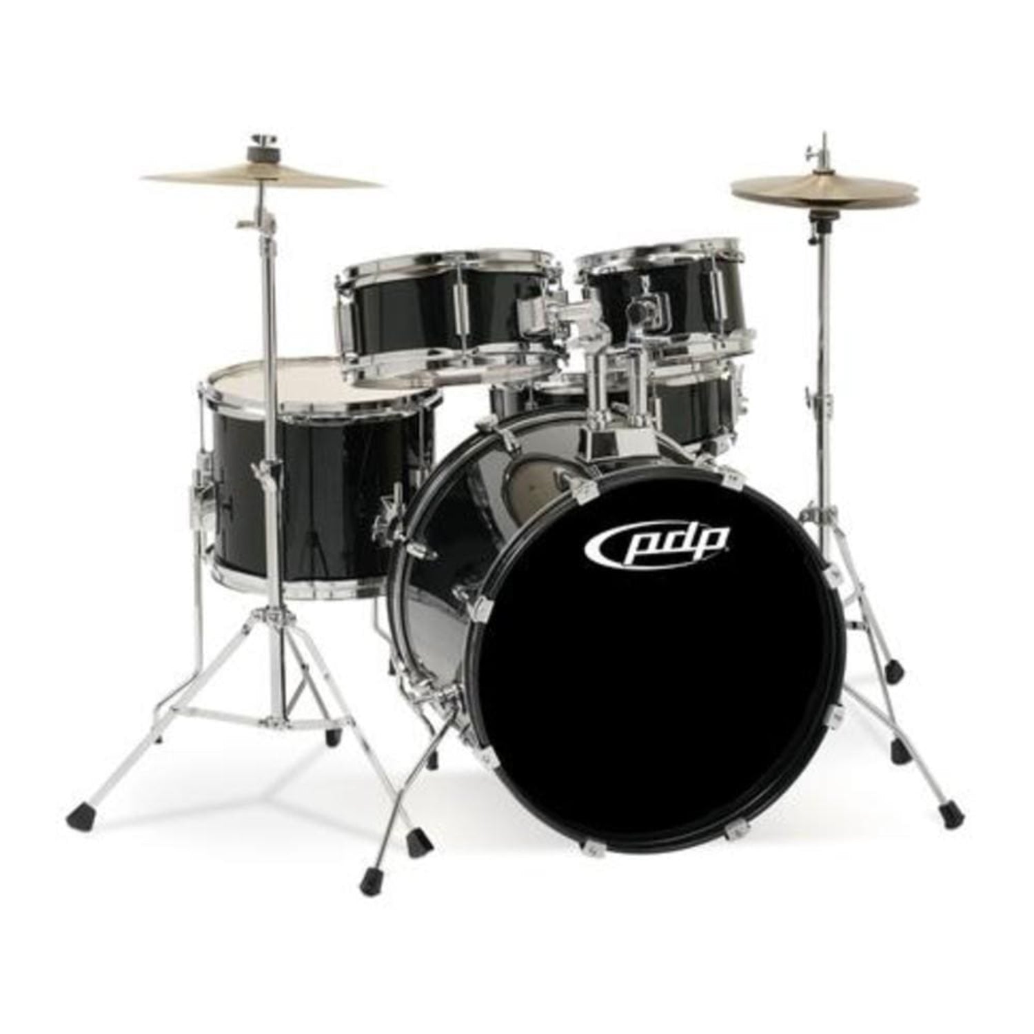 dw drum workshop acoustic drum kits dw drum workshop pdjr18ktcb pdp 5-piece player junior acoustic drum set- piano black