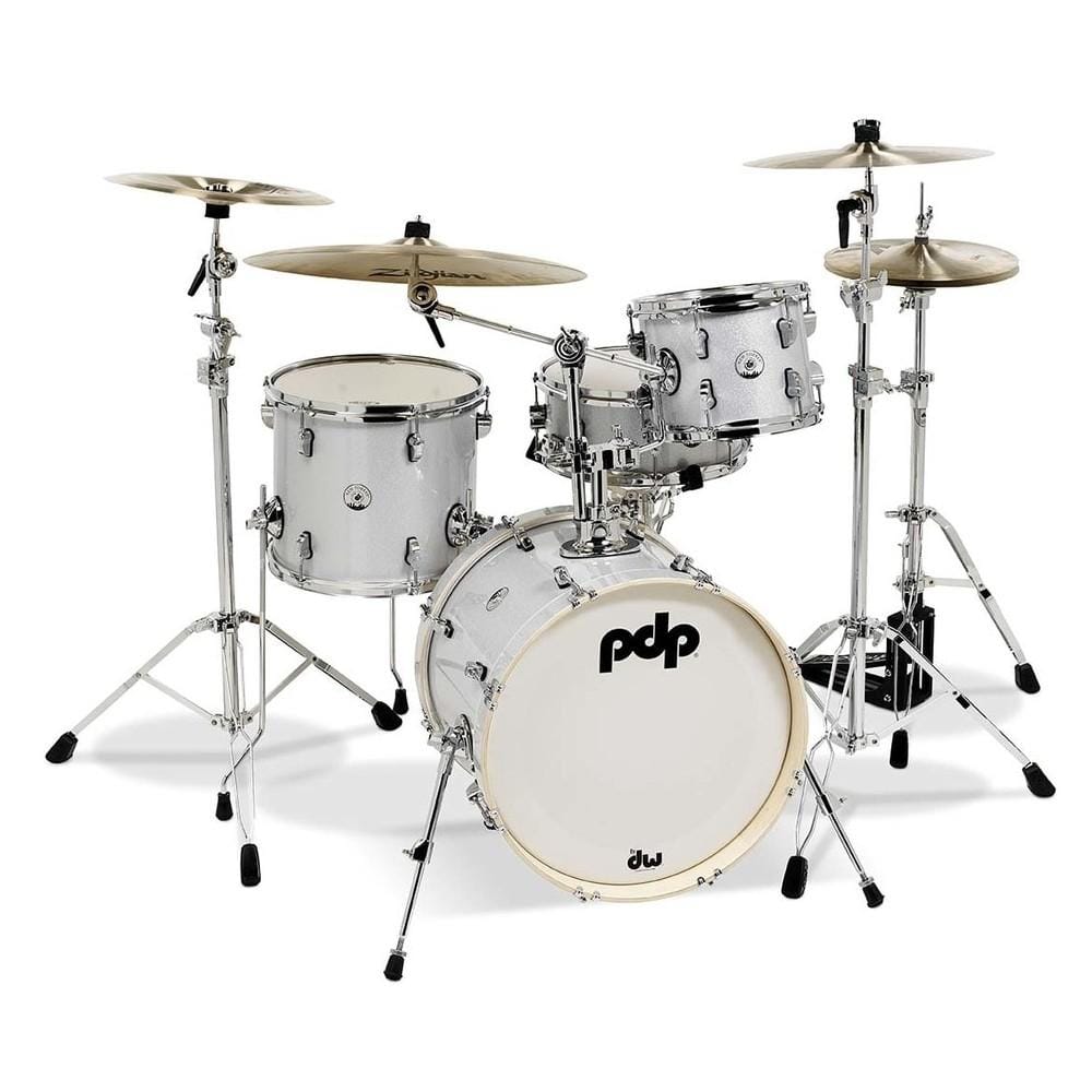 dw drum workshop acoustic drum kits dw drum workshop pdny1804ds pdp new yorker 4-piece shell pack - diamond