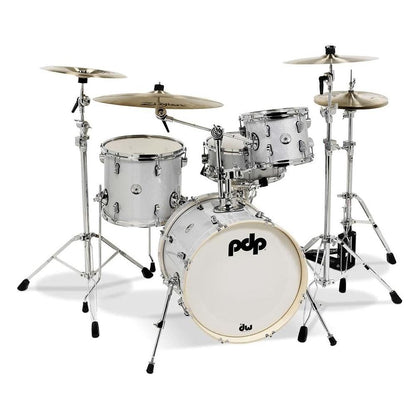 dw drum workshop acoustic drum kits dw drum workshop pdny1804ds pdp new yorker 4-piece shell pack - diamond