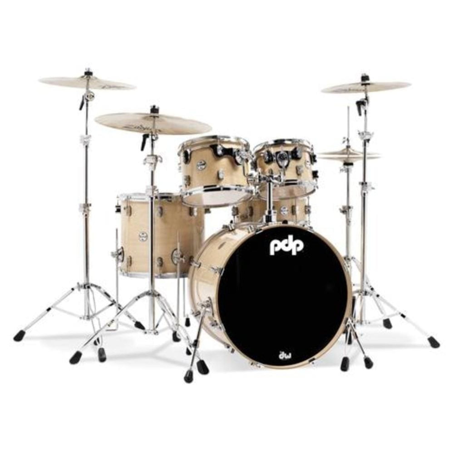 Dw Drum Workshop Acoustic Drum Kits Natural Lacquer Dw Drum Workshop PDP 5-Piece Concept Maple Acoustic Drum Set
