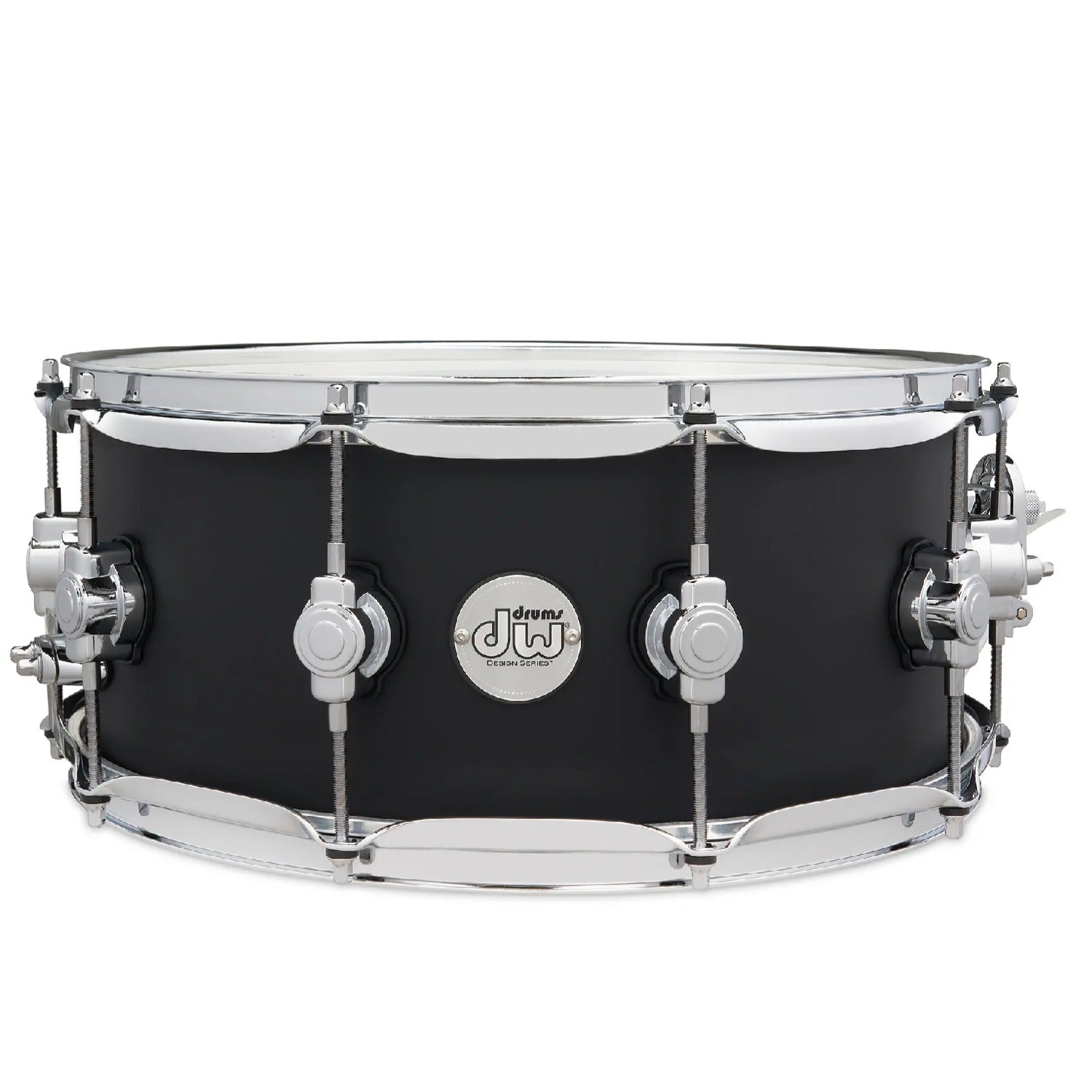Dw Drum Workshop Snare Drums Black Satin Dw Drum Workshop DDLM 0614 Design Series  6x14 Maple Snare Drum 