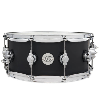 Dw Drum Workshop Snare Drums Black Satin Dw Drum Workshop DDLM 0614 Design Series  6x14 Maple Snare Drum 