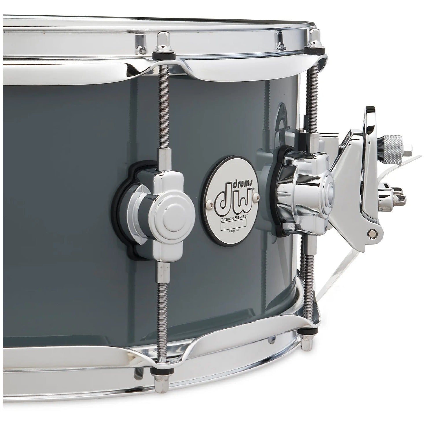 Dw Drum Workshop Snare Drums Dw Drum Workshop DDLG 0614 6x14 Design Series Maple Snare Drum #color_steel-gray-gloss-lacquer