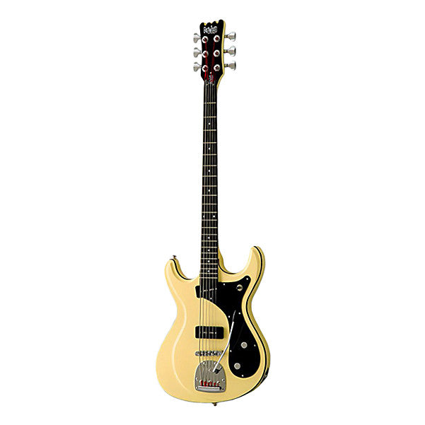 eastwood guitars electric guitars eastwood guitars sidejack bass vi electric guitar - vintage cream