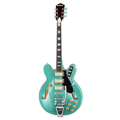 Eastwood Guitars Hollow & Semi-Hollow Electric Guitars Metallic Blue Eastwood Guitars Airline H78 Semi Hollow Electric Guitar
