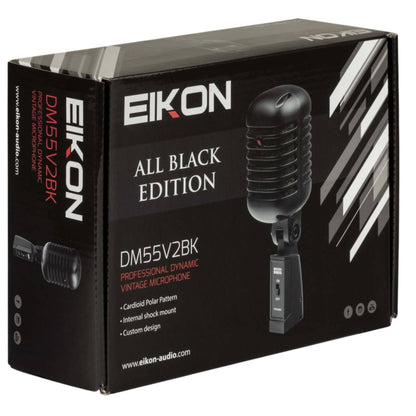 Eikon Dynamic Microphones Eikon Audio DM55V2BK “VINTAGE” Professional Vocal Dynamic Microphone – Satin Black