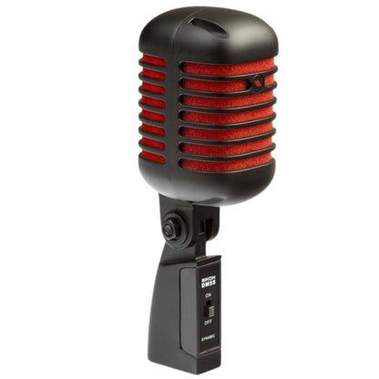 Eikon Dynamic Microphones Eikon Audio DM55V2RDBK “VINTAGE” Professional Vocal Dynamic Microphone – Satin Black And Red
