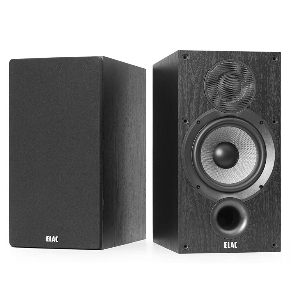elac bookshelf speakers elac debut b6.2 2.0 bookshelf speakers- pair- black