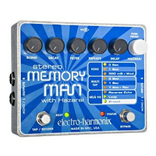 Electro-Harmonix Effect Pedals Electro-Harmonix Stereo Memory Man with Hazarai Delay Looper Pedal