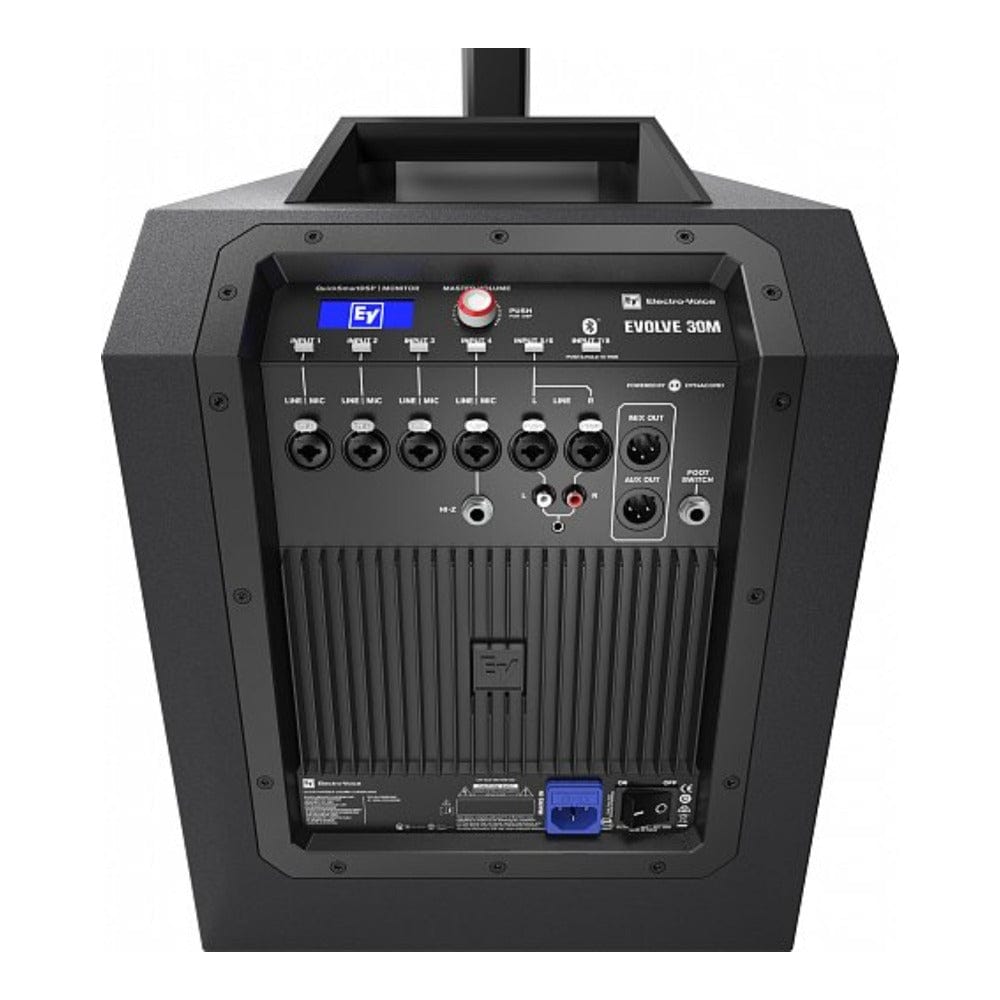 electro-voice portable pa systems electro-voice evolve 30m portable powered column bluetooth loudspeaker system - black