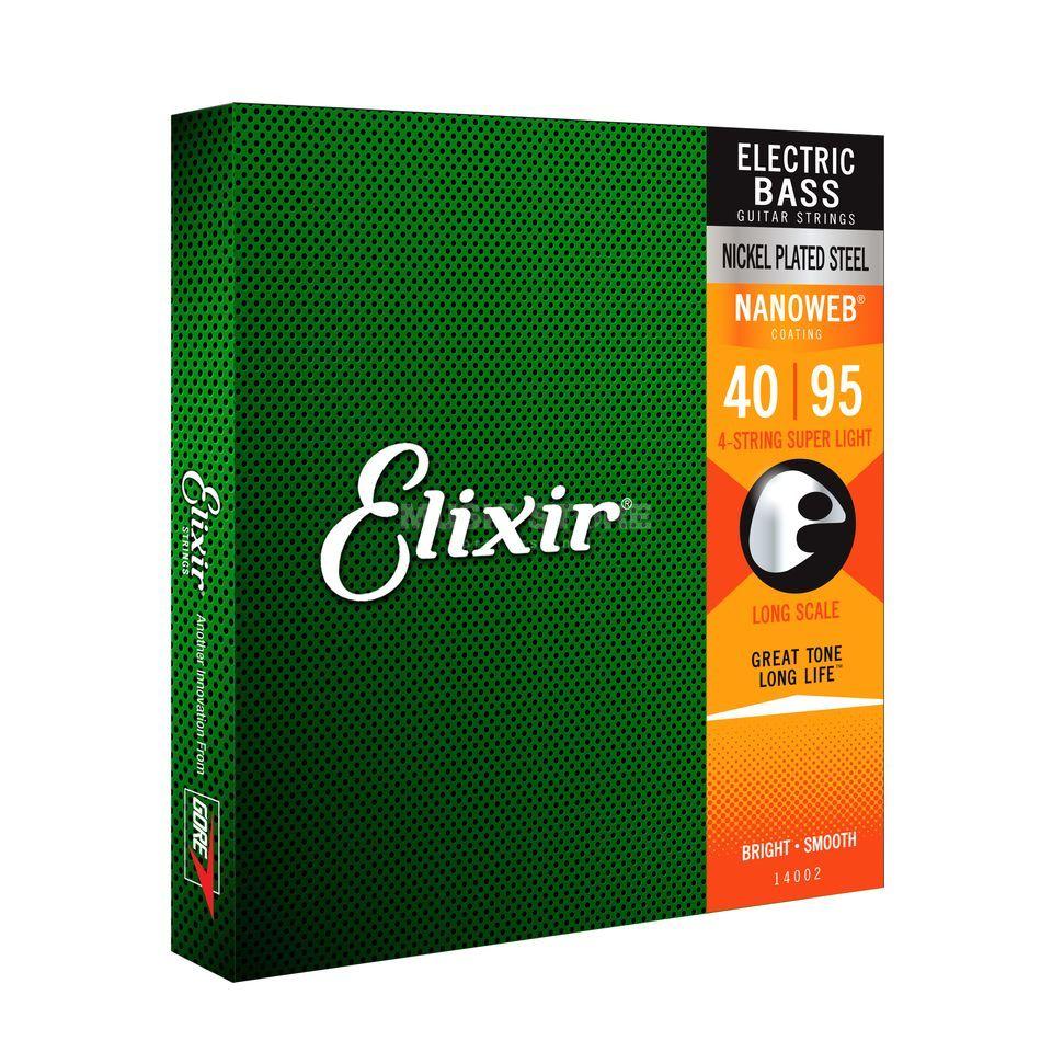 elixir bass guitar strings elixir 3313214002 4-string electric bass guitar strings long scale super light - 40-95