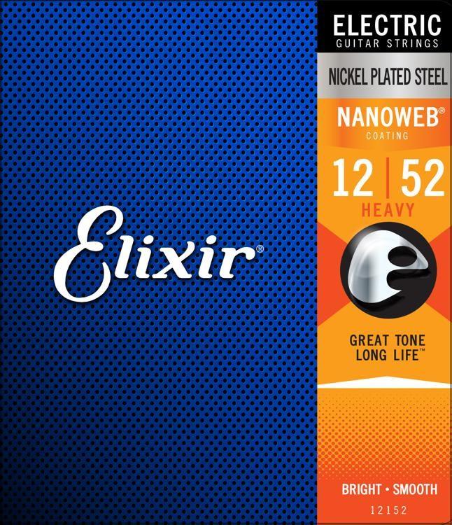 Elixir Electric Guitar Strings Elixir 12152 Nanoweb Electric Guitar Strings Heavy - 12-52