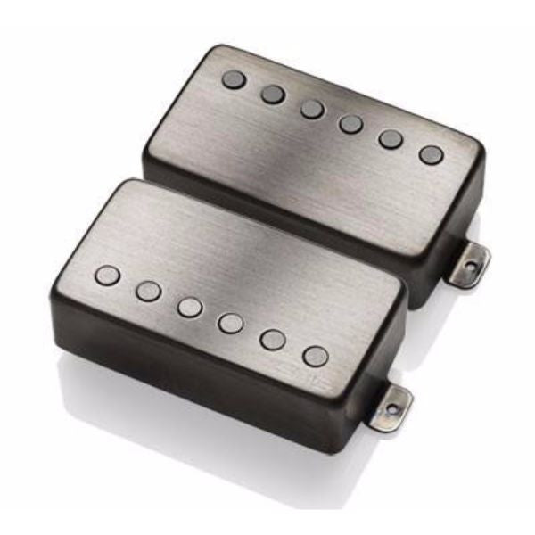 emg pickups emg 57/66 humbucker pickups, set, brushed black chrome
