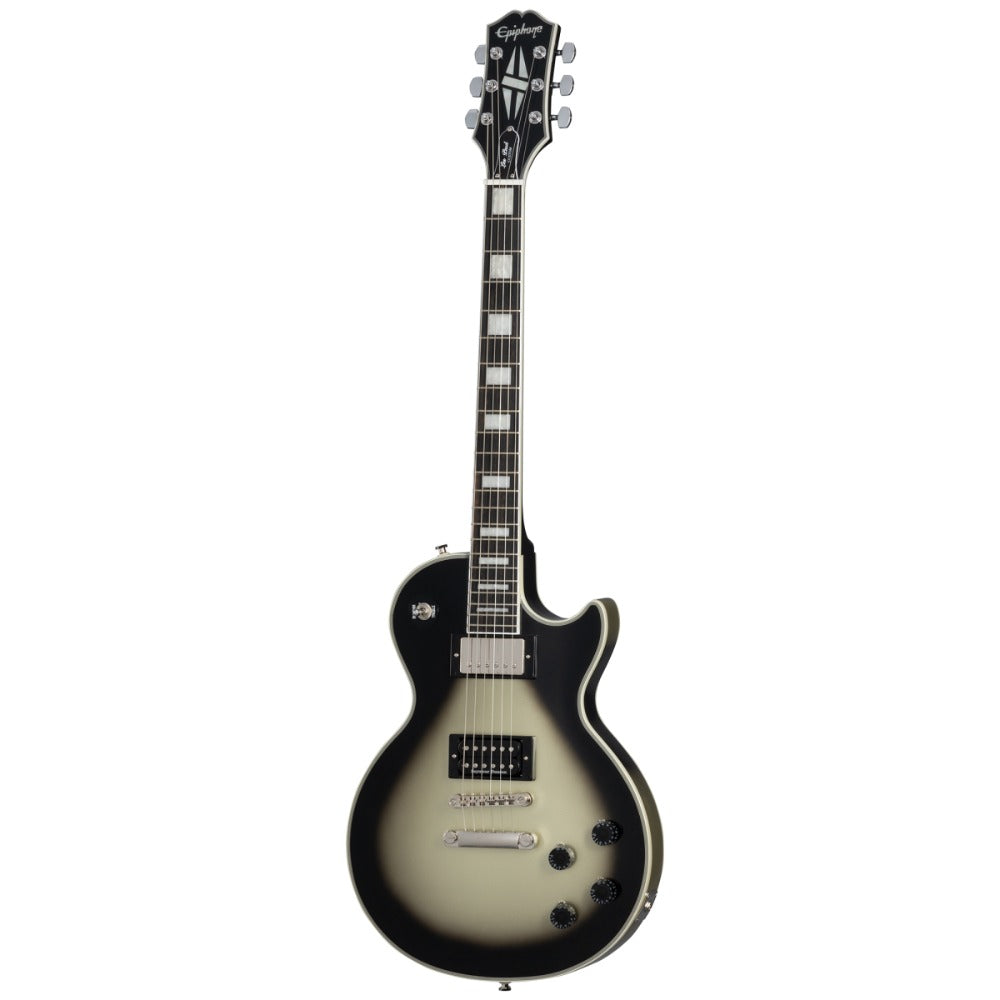 Epiphone Electric Guitars Antique Silverburst Epiphone Adam Jones Les Paul Custom Art Korin Faught’s Sensation 6 String Electric Guitar