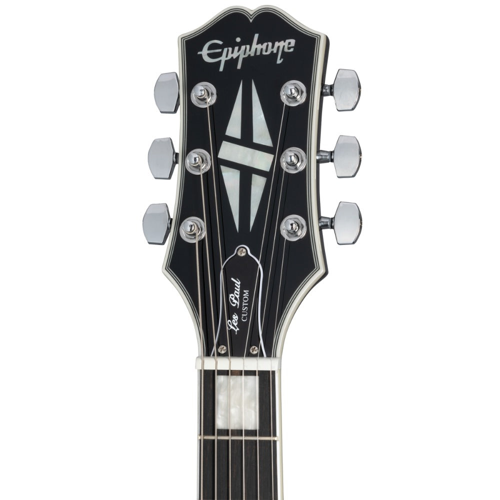 Epiphone Electric Guitars Antique Silverburst Epiphone Adam Jones Les Paul Custom Art Korin Faught’s Sensation 6 String Electric Guitar