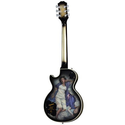 Epiphone Electric Guitars Antique Silverburst Epiphone Adam Jones Les Paul Custom Art Korin Faught’s Sensation 6 String Electric Guitar