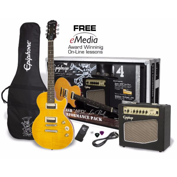 epiphone electric guitars epiphone slash afd les paul performance pack