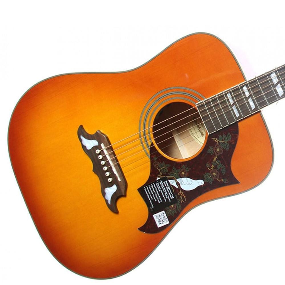 epiphone electro acoustic guitars epiphone dove studio 6 string electro acoustic guitar - violinburst