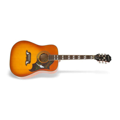 epiphone electro acoustic guitars epiphone dove studio 6 string electro acoustic guitar - violinburst