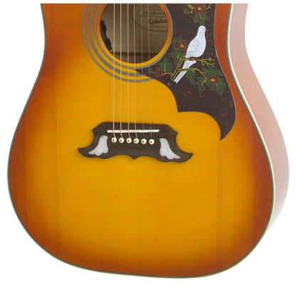 epiphone electro acoustic guitars epiphone dove studio 6 string electro acoustic guitar - violinburst