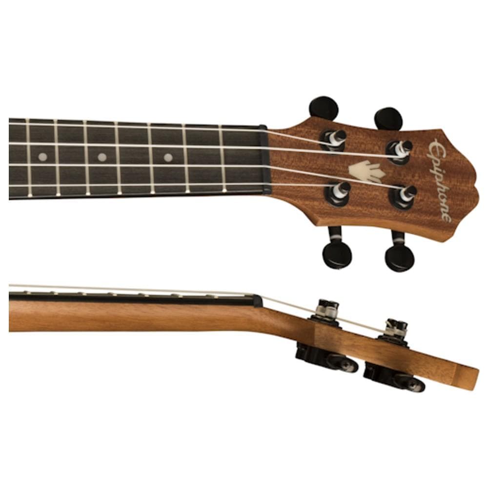 epiphone soprano ukuleles epiphone euelnsbh1 epilani soprano ukulele- natural satin