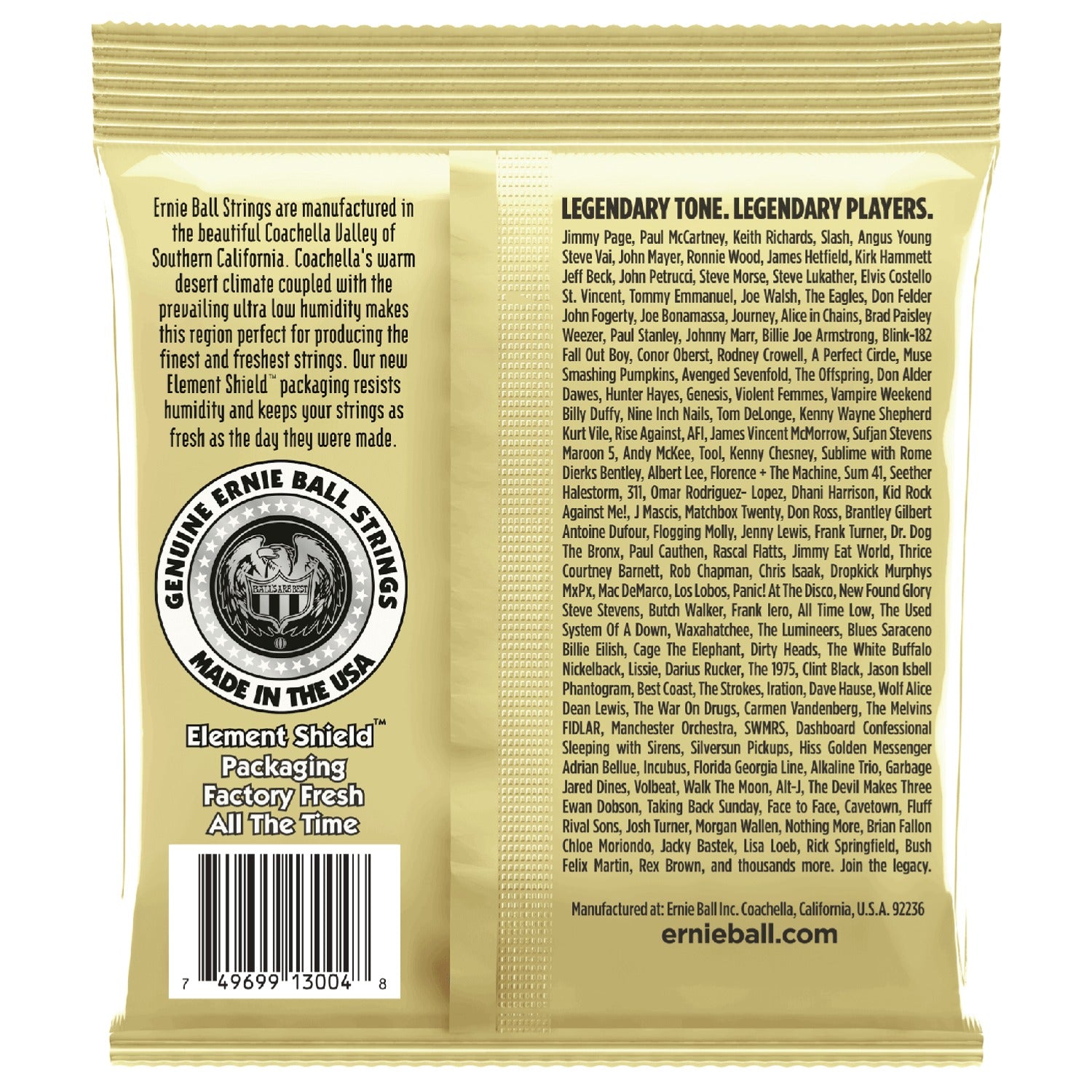 Ernie Ball Acoustic Guitar Strings .011 - .052 Ernie Ball 3004 Earthwood Light 80/20 Bronze Acoustic Guitar Strings 3 Pack 11-52