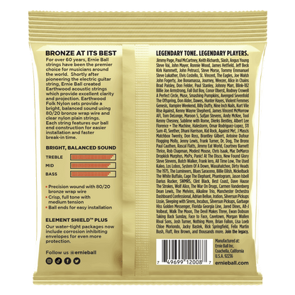 Ernie Ball Acoustic Guitar Strings Ernie Ball 2008 Rock and Blues Earthwood Bronze Acoustic String, 80/20