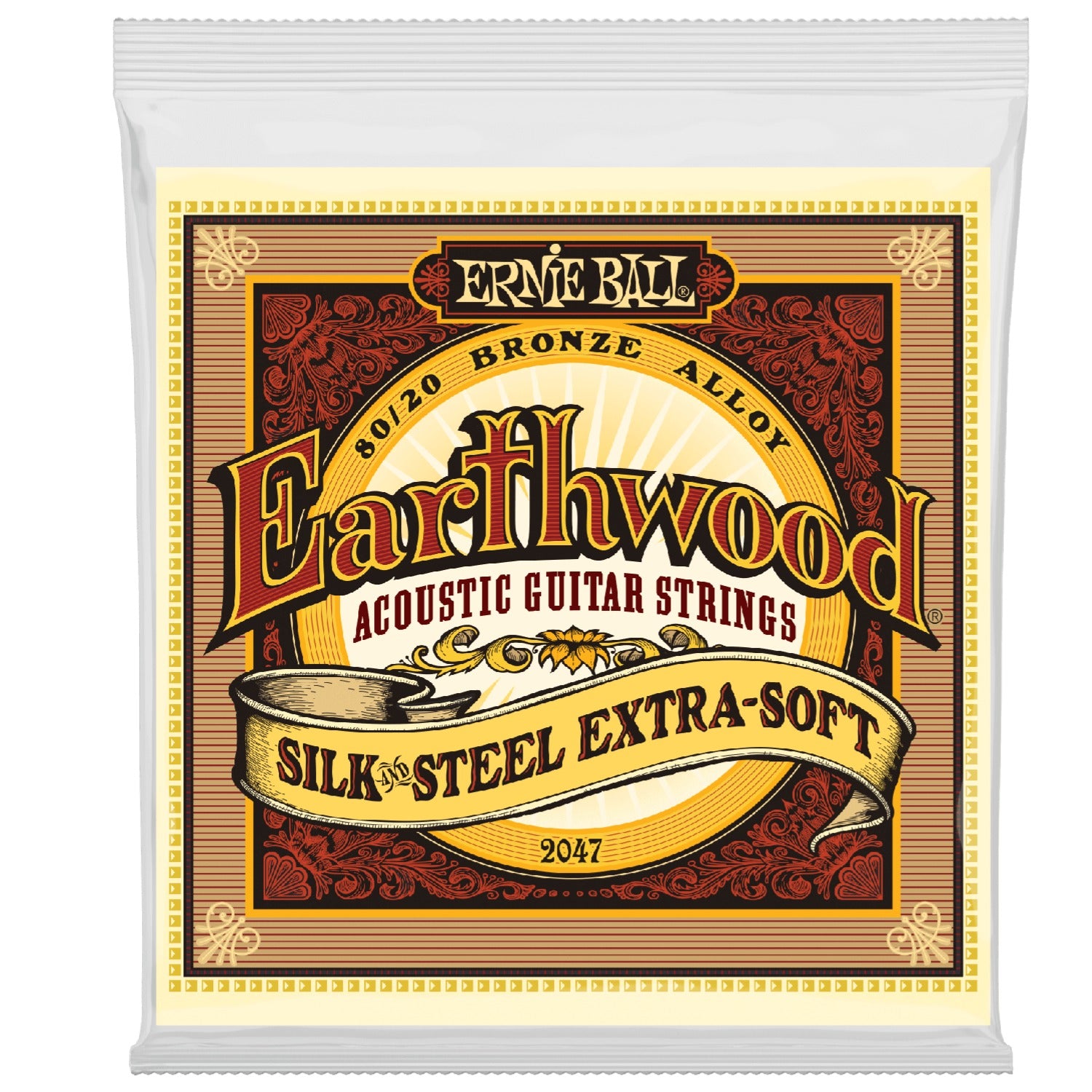 Ernie Ball Acoustic Guitar Strings Ernie Ball 2047 Earthwood Silk & Steel Extra Soft Acoustic Set